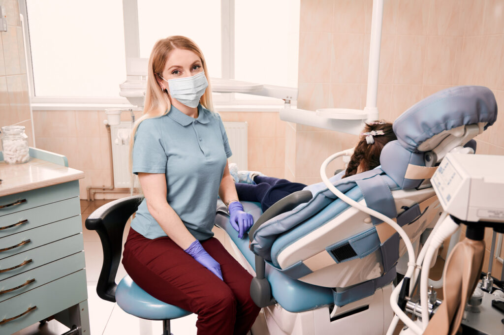 patient undergoing dental sedation