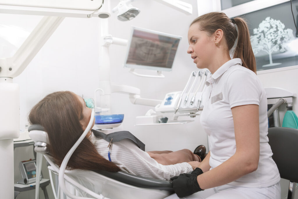Patient undergoing dental sedation