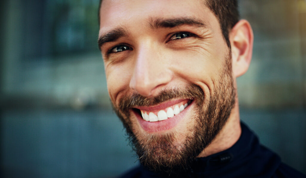 Male smiling with white teeth
