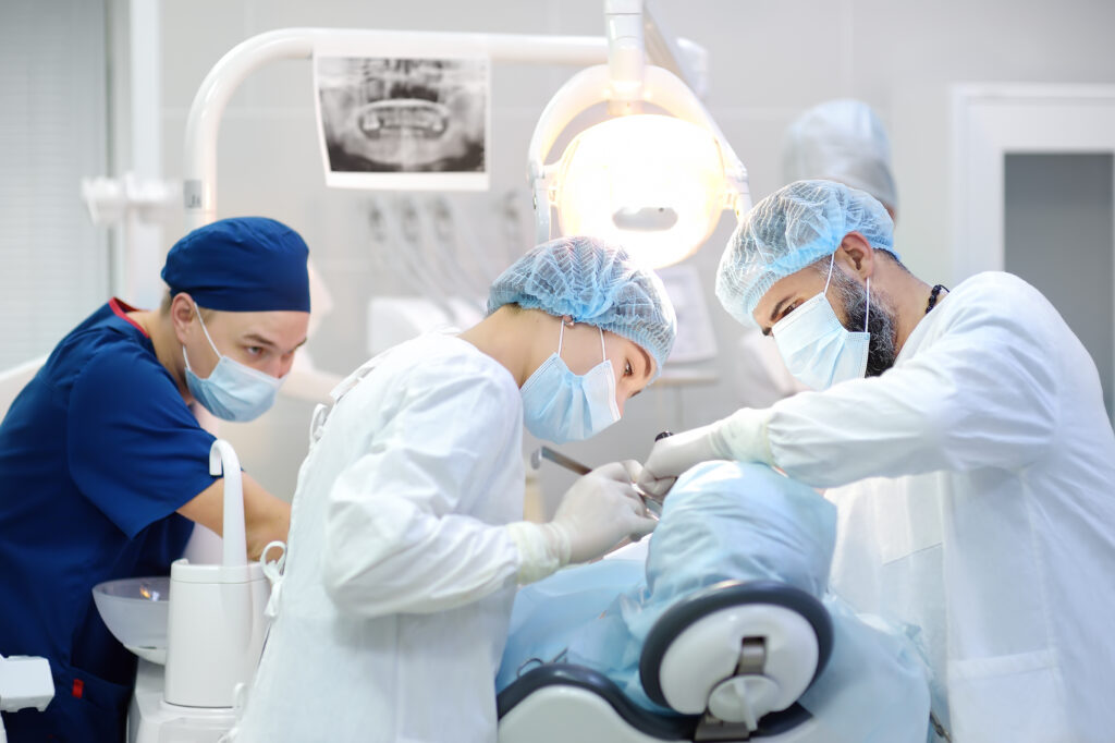 Patient undergoing dental sedation