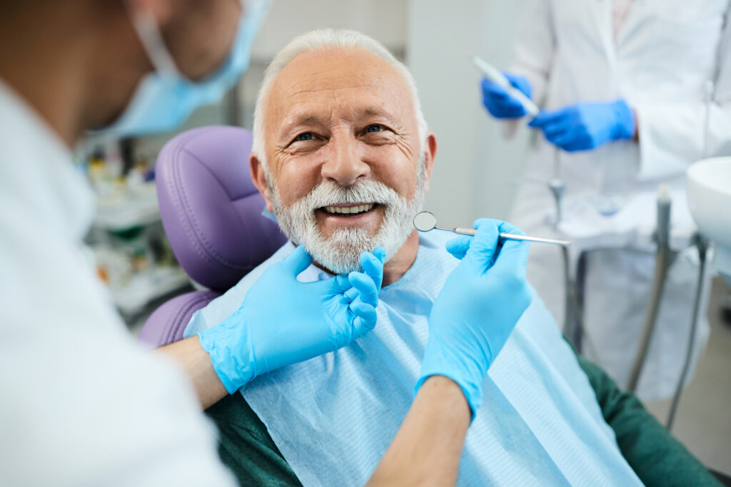 Patient visiting the dentist