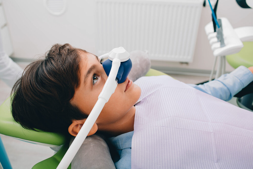 Dental patient receiving anesthesia