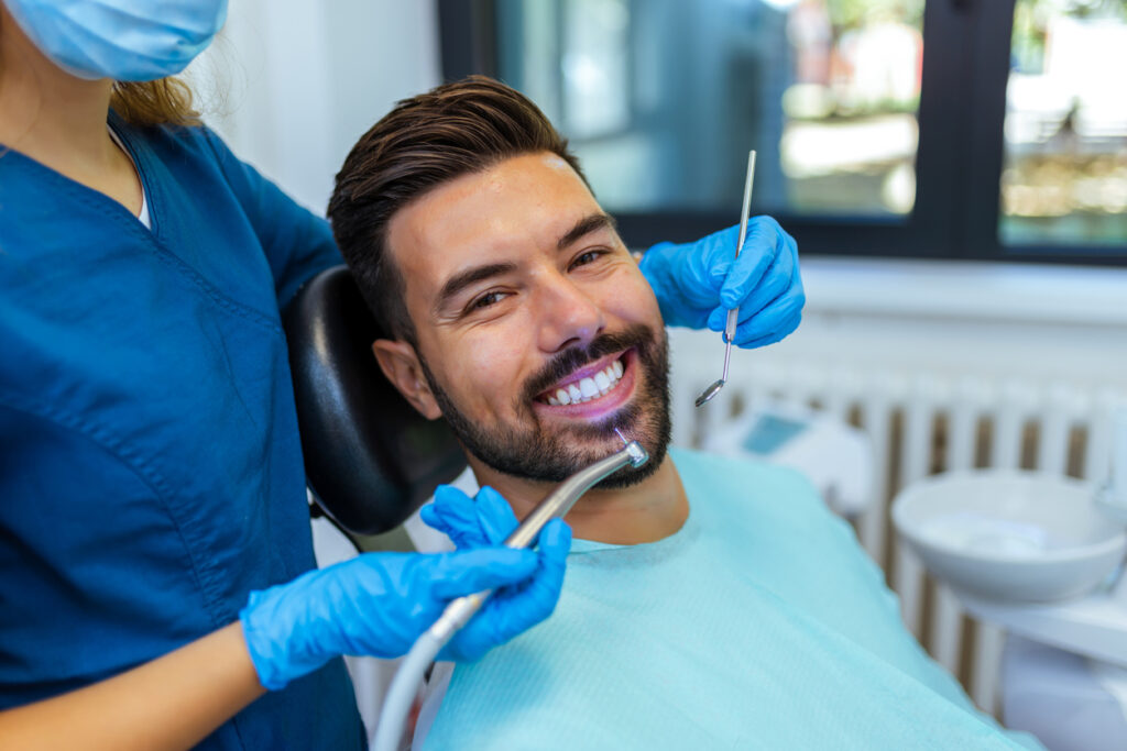 Dental patient-getting a procedure done