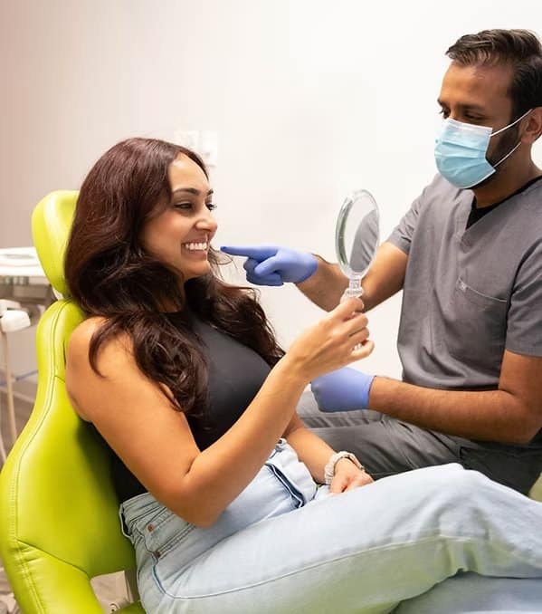 Patient happy with their smile but has to deal with out-of-network dental claims